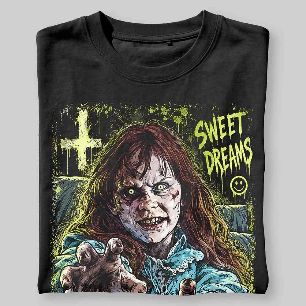 The Exorcist Linda Blair Halloween Horror Graphic Black Unisex T-Shirt
