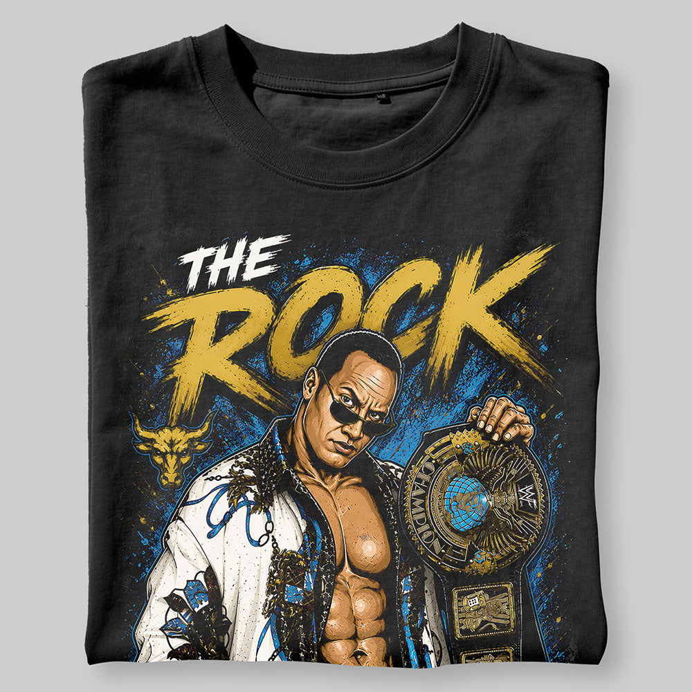 The Rock Hall Of Fame WWE Wrestling Black Unisex T-Shirt