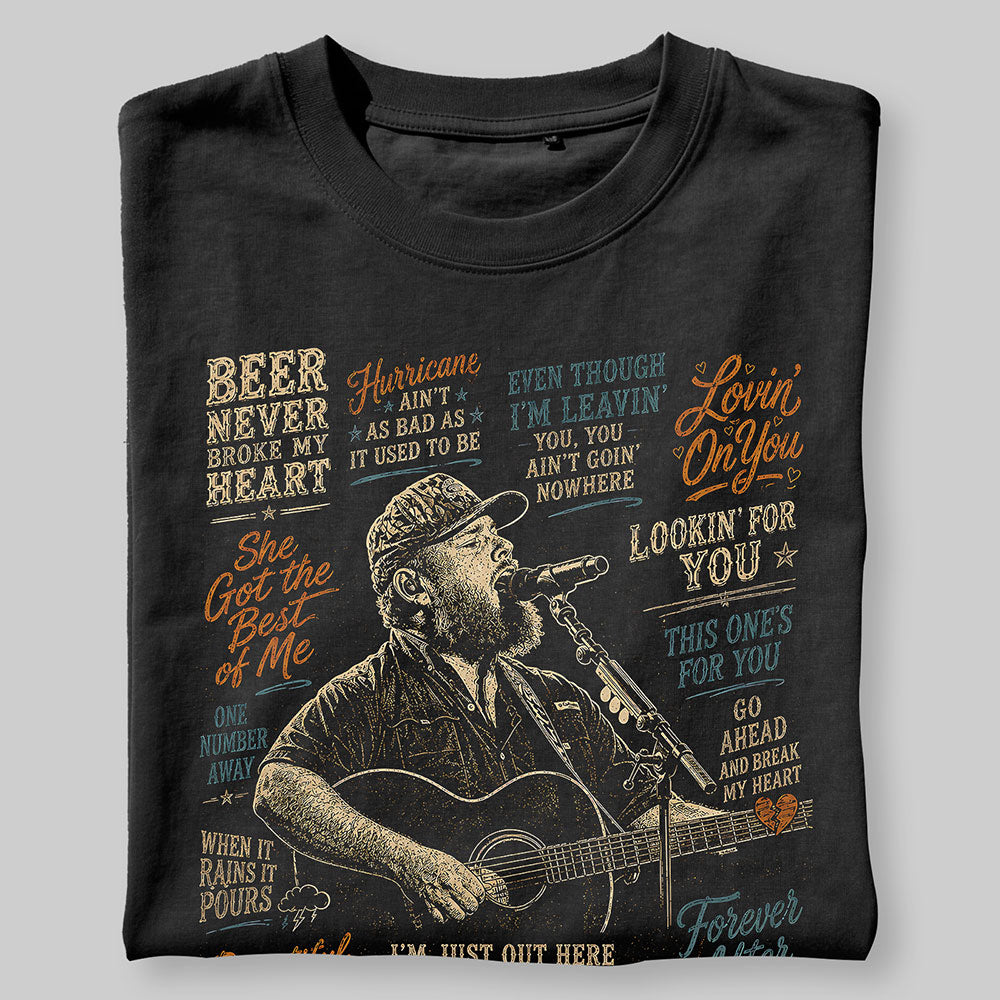 Luke Combs Country Music Graphic Black Unisex T-Shirt