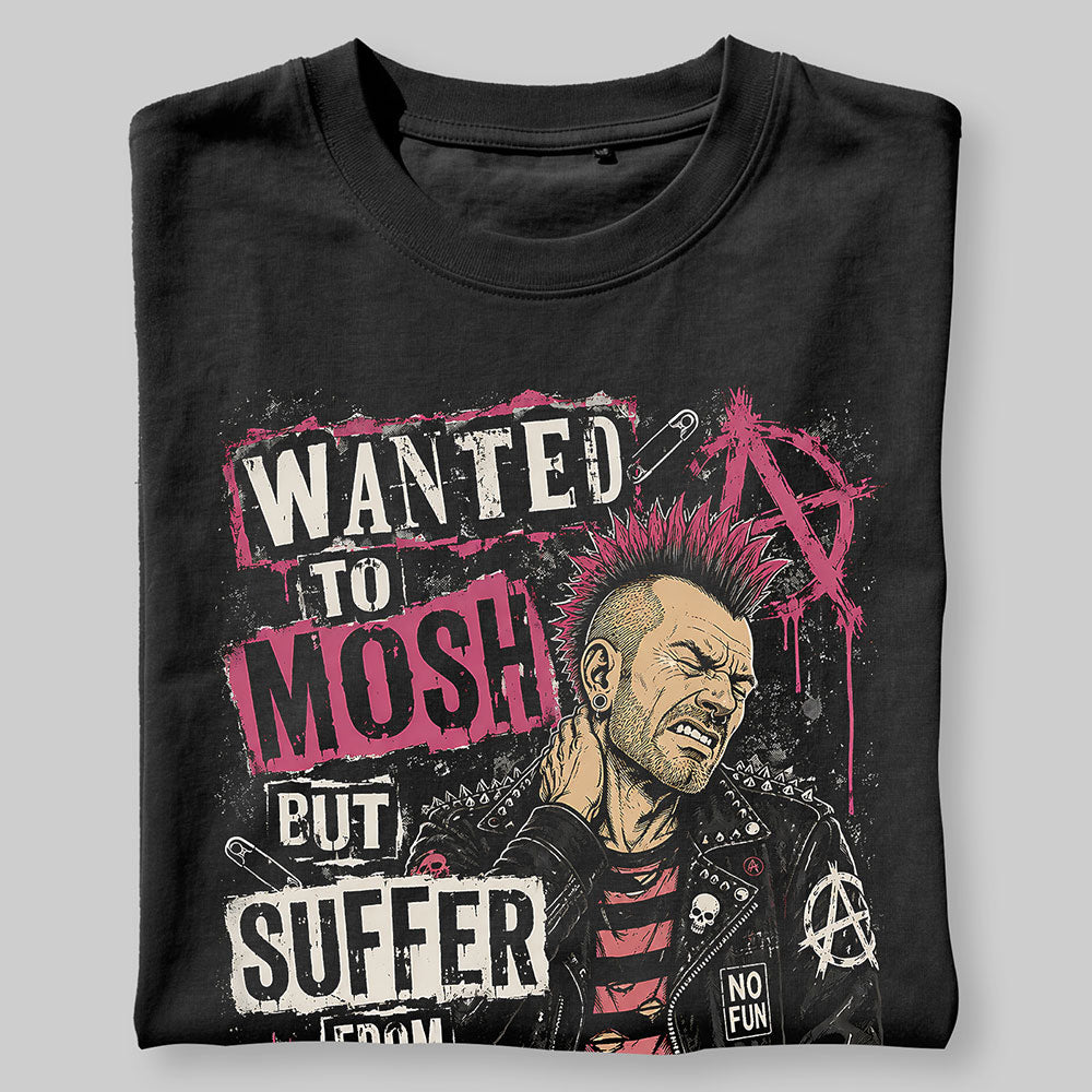 To Old To Mosh Heavy Metal Band Music Graphic Black Unisex T-Shirt