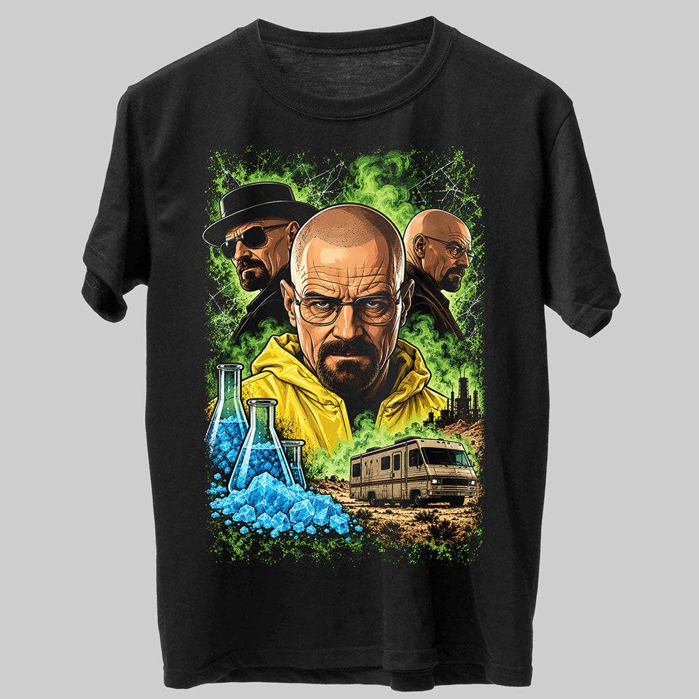 Walter White Heisenberg Breaking Bad Graphic Black Unisex T-Shirt