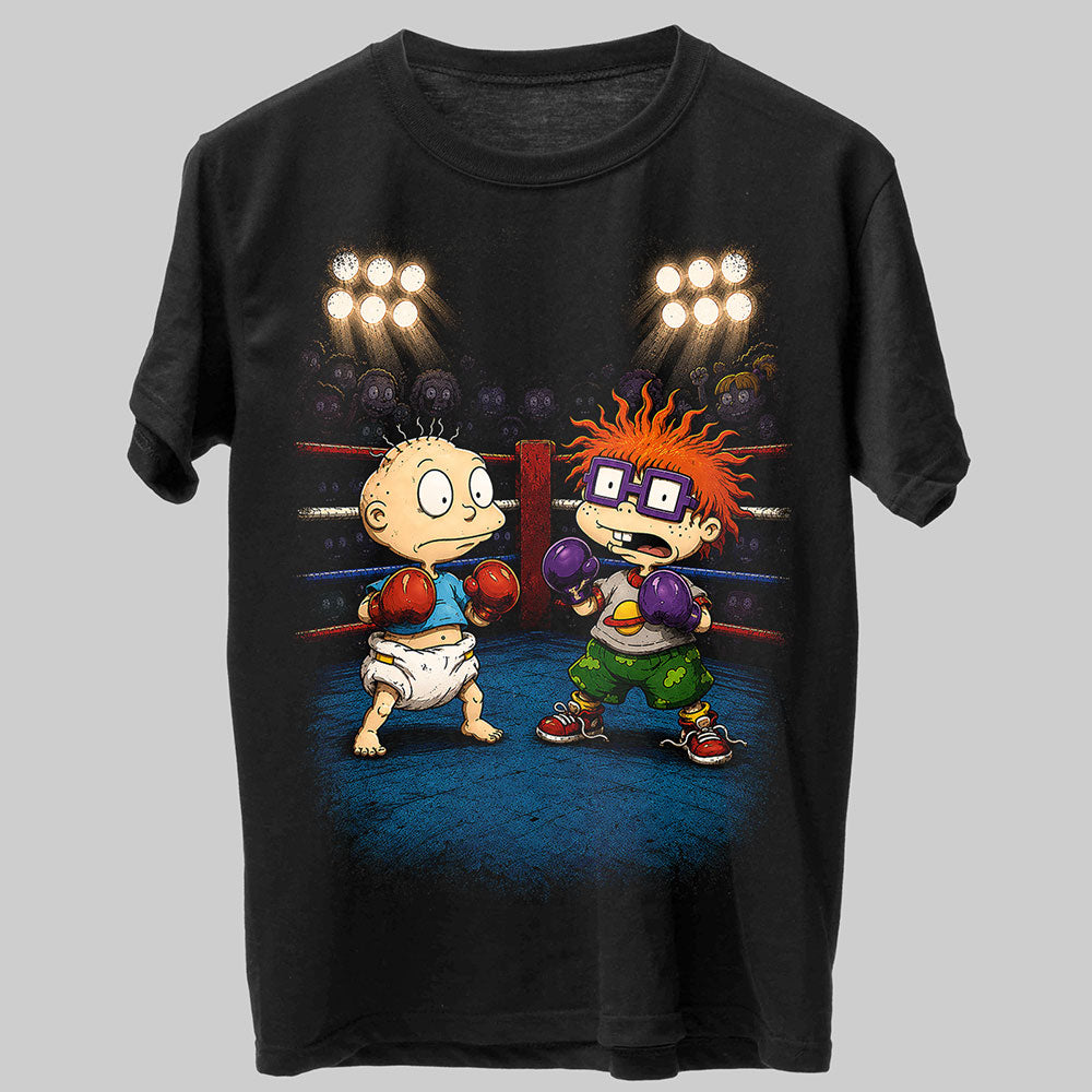 Rugrats Tommy vs Chucky Nickelodeon 90s Cartoon Graphic Black Unisex T-Shirt