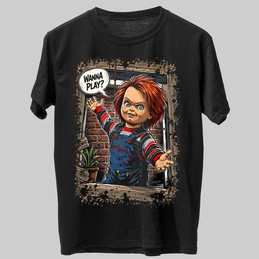 Chucky Childs Play Halloween Horror Graphic Black Unisex T-Shirt
