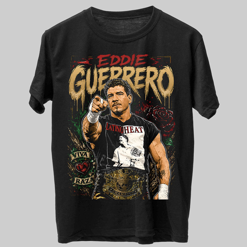 Eddie Guerrero Latino Heat Hall Of Fame WWE Wrestling Black Unisex T-Shirt