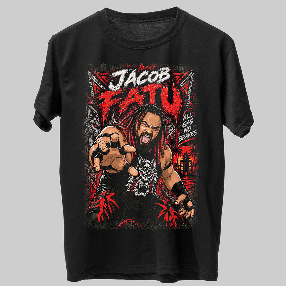 Jacob Fatu All Gas No Brakes WWE Wrestling Black Unisex T-Shirt