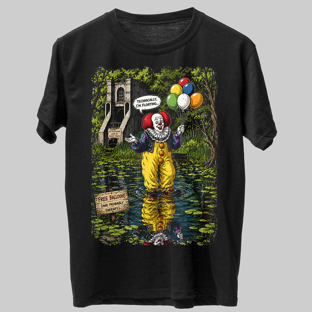 Pennywise The Clown Tim Curry Halloween Horror Graphic Black Unisex T-Shirt