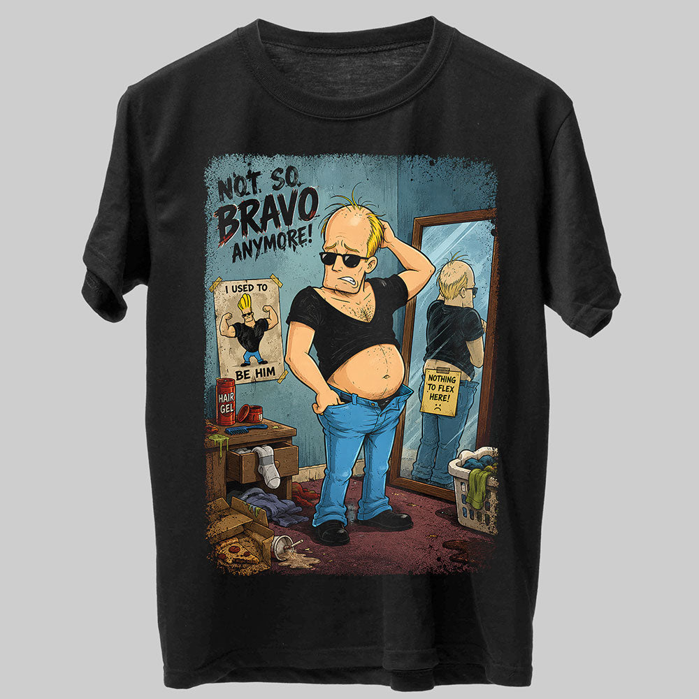 Jonny Bravo Not So Bravo Funny Graphic Black Unisex T-Shirt
