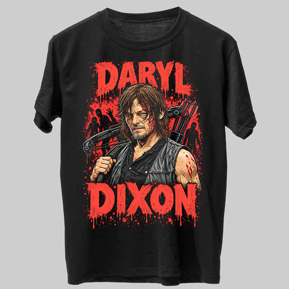 Daryl Dixon The Walking Dead Graphic Black Unisex T-Shirt
