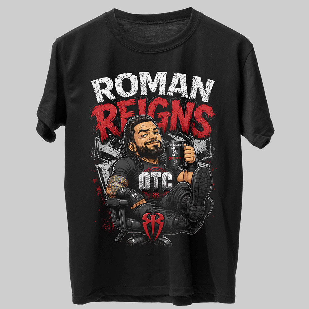 Roman Reigns OTC WWE Wrestling Black Unisex T-Shirt