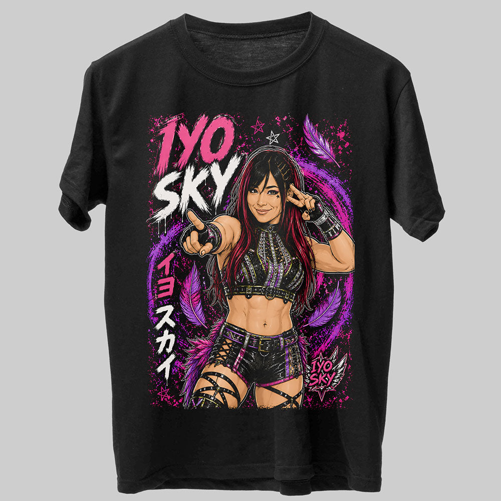 Iyo Sky The Genius of the Sky WWE Wrestling Black Unisex T-Shirt