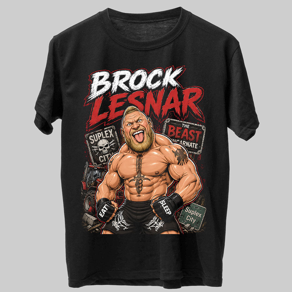 Brock Lesnar The Beast Incarnate WWE Wrestling Black Unisex T-Shirt