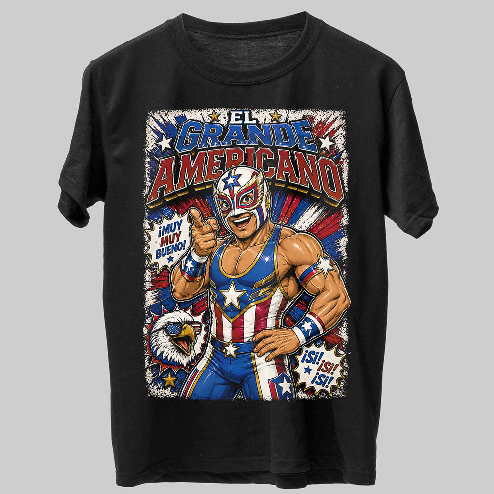 El Grande Americano WWE Wrestling Black Unisex T-Shirt
