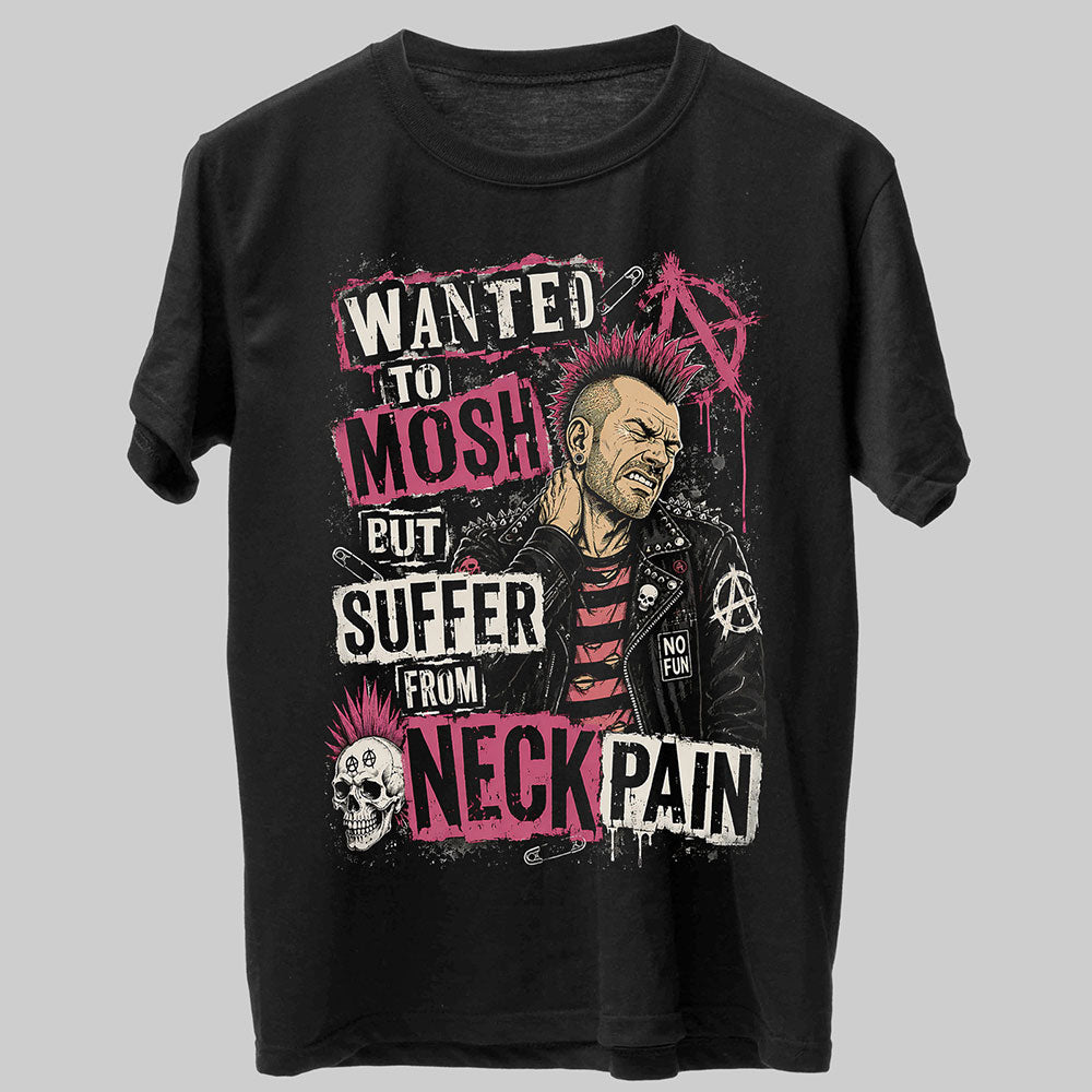 To Old To Mosh Heavy Metal Band Music Graphic Black Unisex T-Shirt