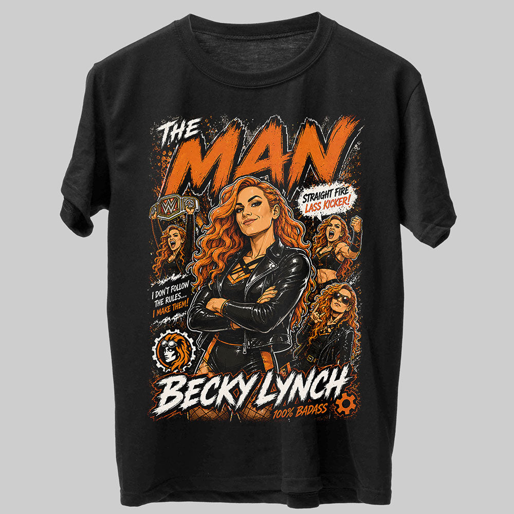 Becky Lynch The Man WWE Wrestling Black Unisex T-Shirt
