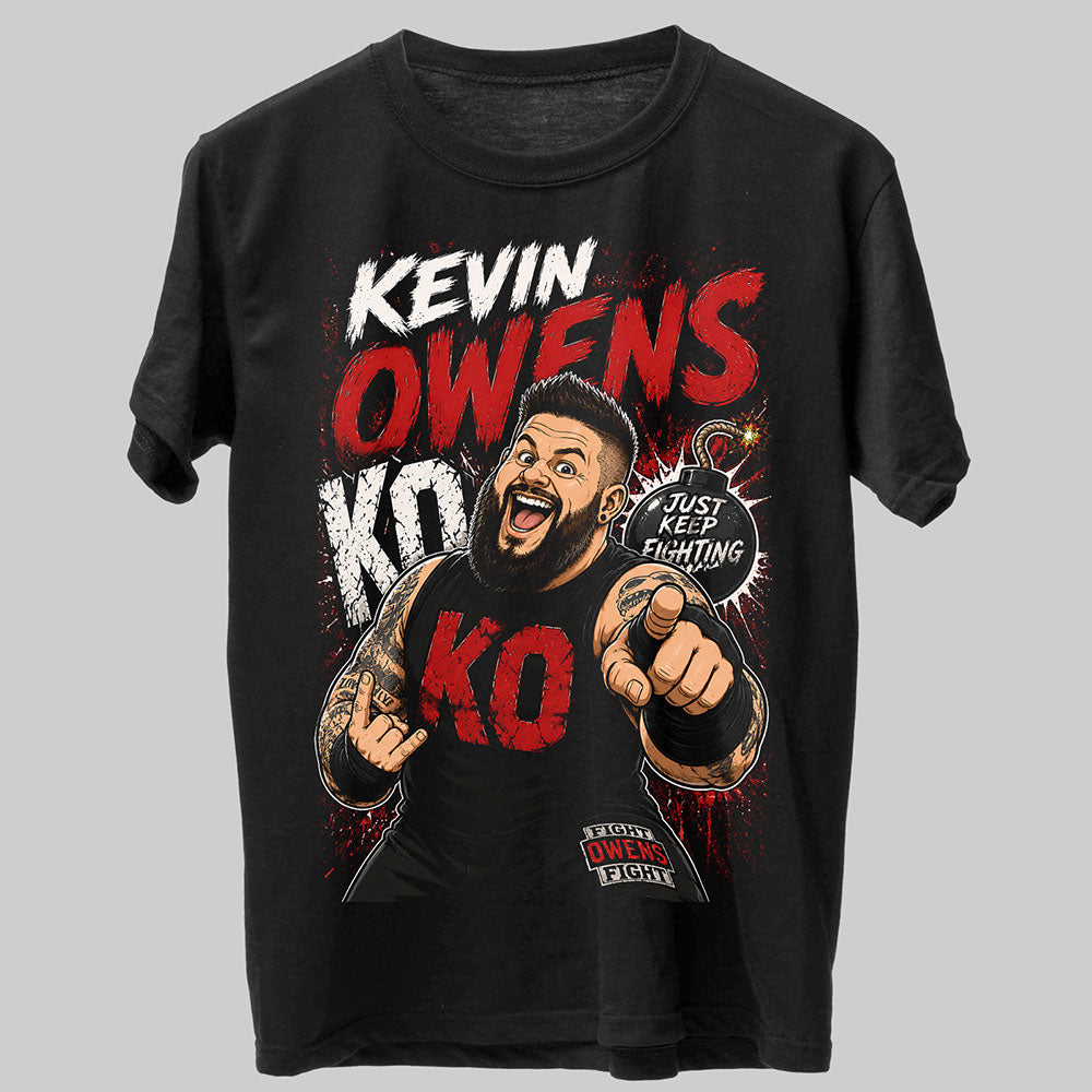 Kevin Owens KO WWE Wrestling Black Unisex T-Shirt