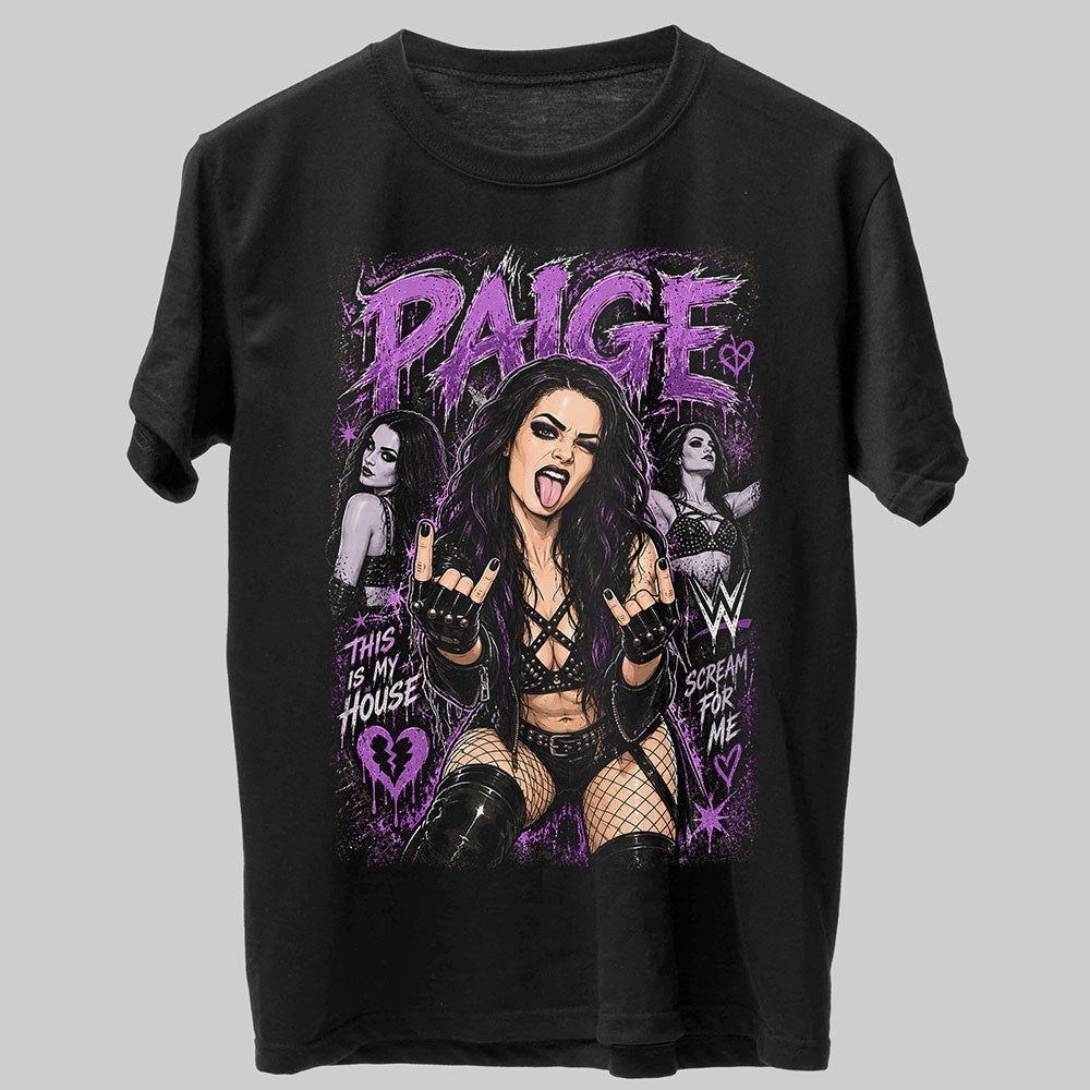 Paige This Is My House WWE Wrestling Black Unisex T-Shirt