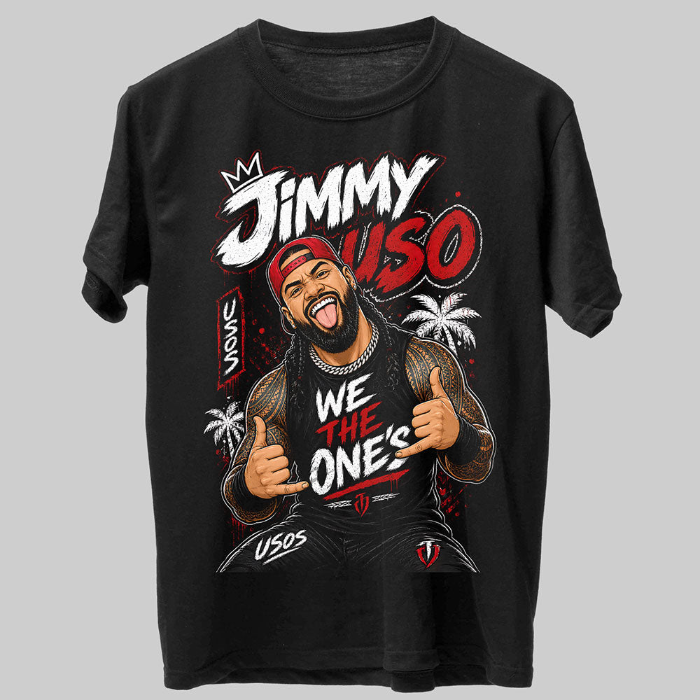 Jimmy Uso UCE WWE Wrestling Black Unisex T-Shirt