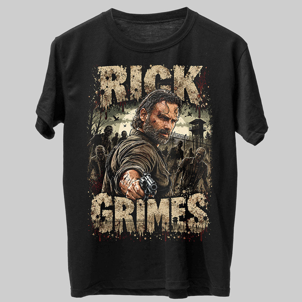 Rick Grimes The Walking Dead Graphic Black Unisex T-Shirt