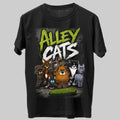 Alley Cats Ricky Gervais Funny Cartoon Graphic Black Unisex T-Shirt