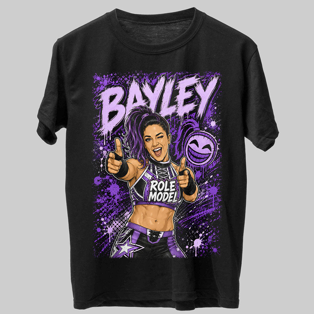 Bayley Role Model WWE Wrestling Black Unisex T-Shirt