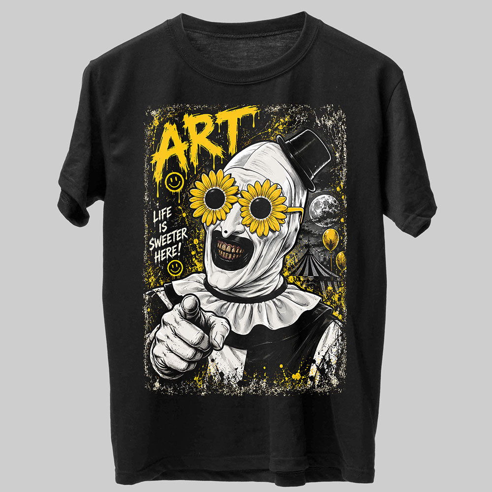 Art The Clown The Terrifier Halloween Horror Graphic Black Unisex T-Shirt