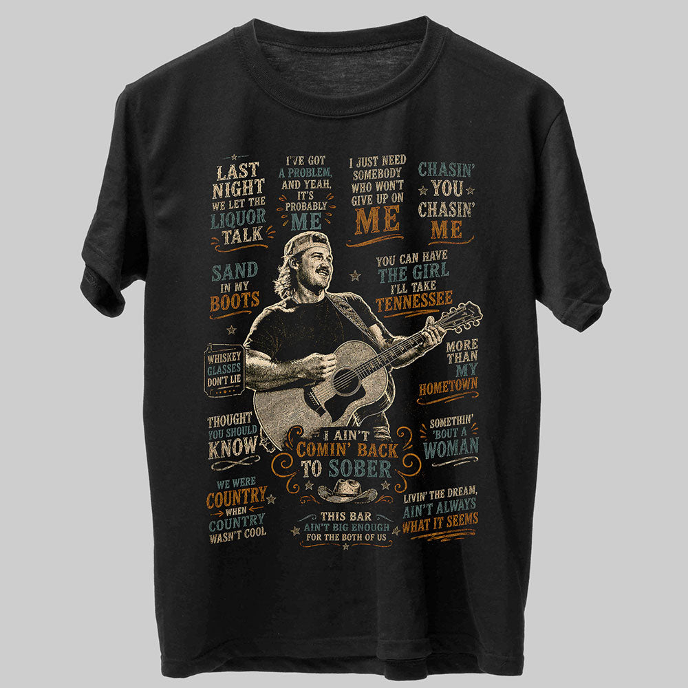 Morgan Wallen Country Music Graphic Black Unisex T-Shirt