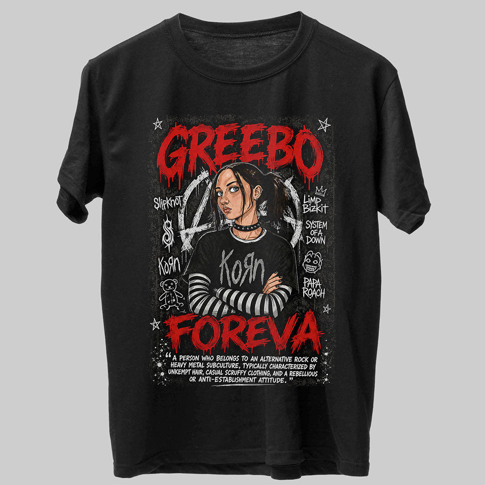 Greebo Heavy Metal Band Music Graphic Black Unisex T-Shirt