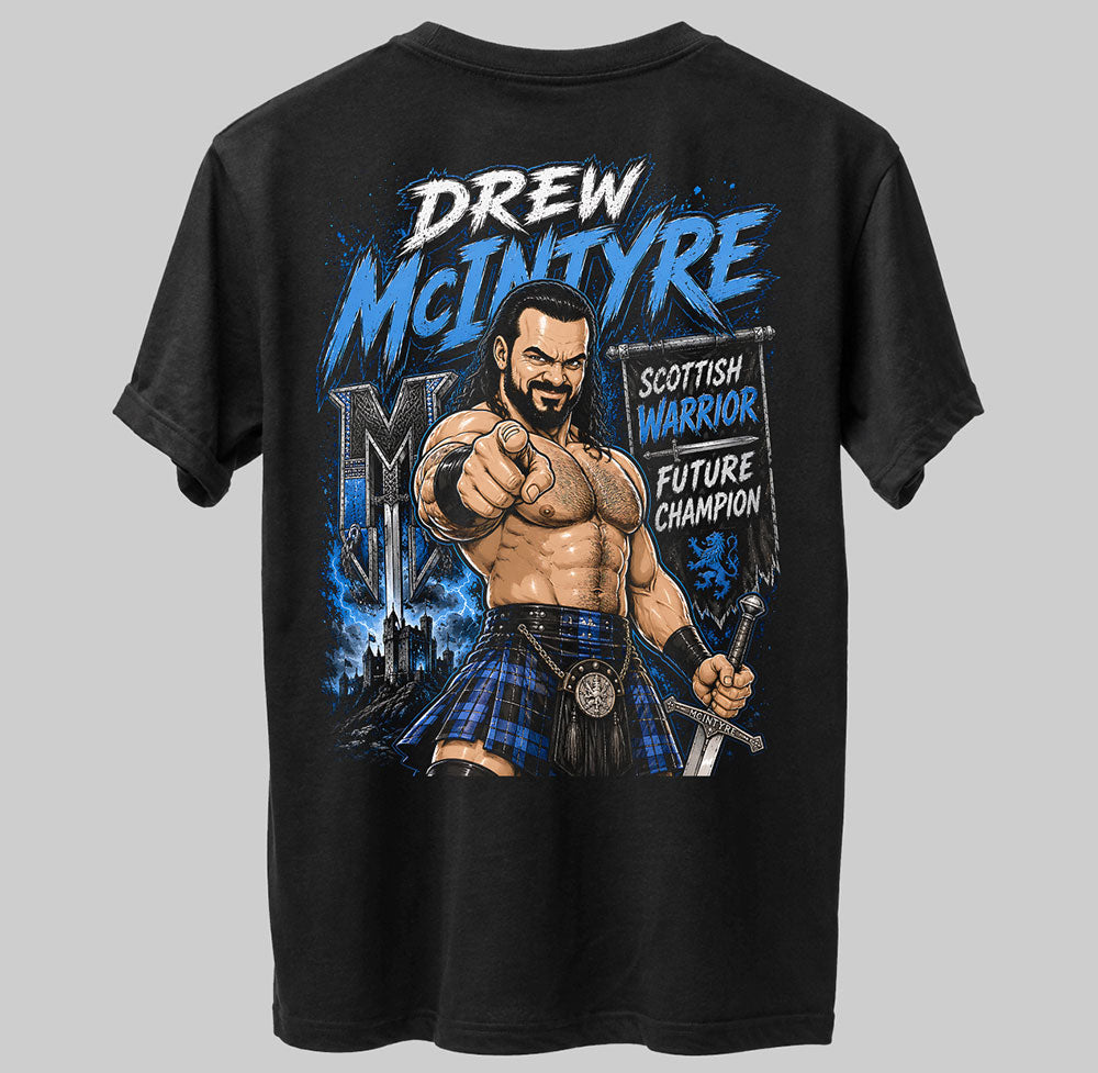 Drew McIntyre Scottish Warrior WWE Wrestling Black Unisex T-Shirt