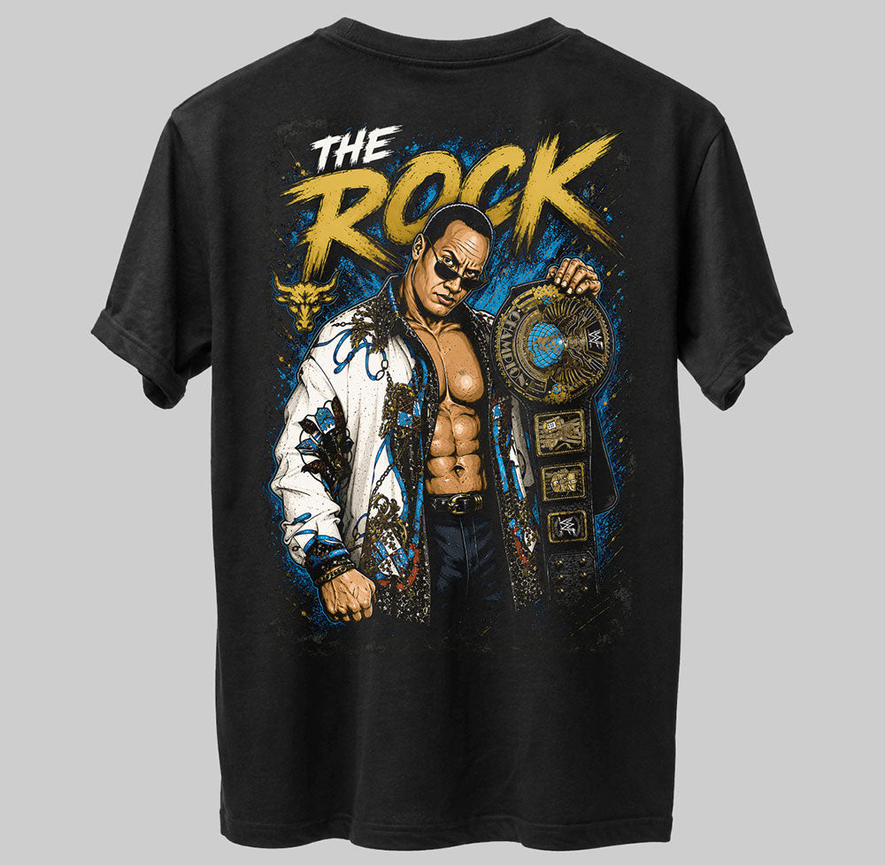 The Rock Hall Of Fame WWE Wrestling Black Unisex T-Shirt