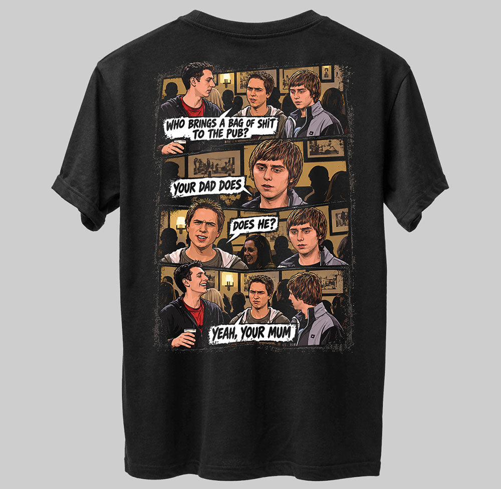 The Inbetweeners Comic Funny Graphic Black Unisex T-Shirt