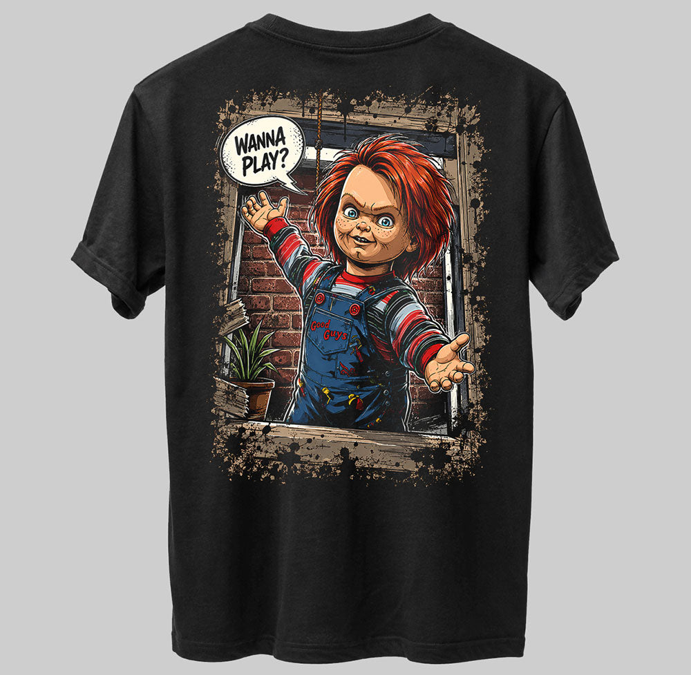 Chucky Childs Play Halloween Horror Graphic Black Unisex T-Shirt