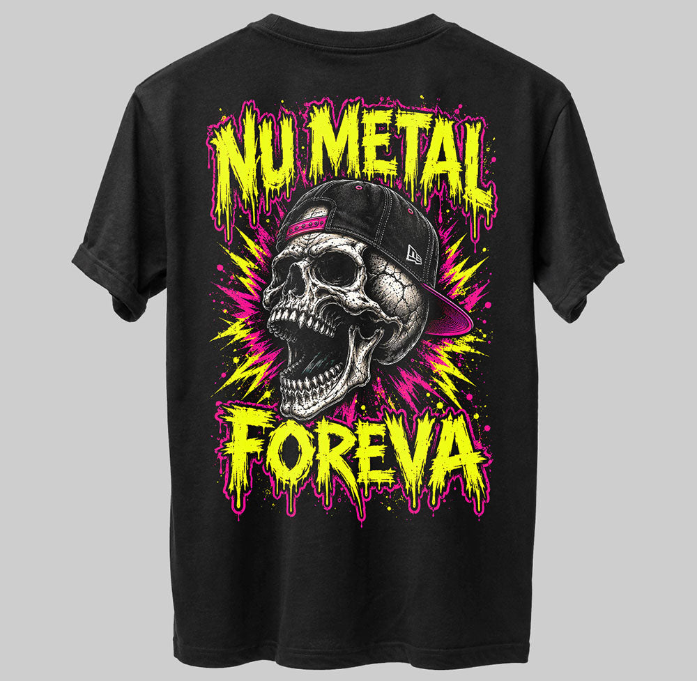 Nu Metal Foreva Rock Heavy Metal Skull Graphic Black Unisex T-Shirt