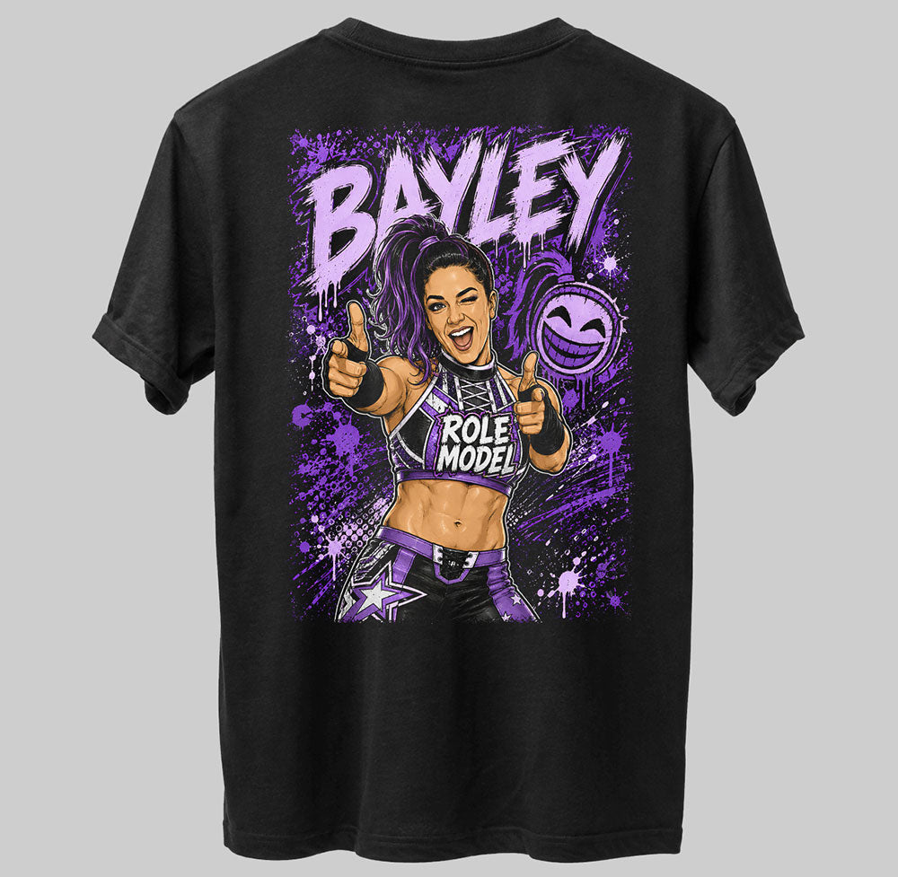 Bayley Role Model WWE Wrestling Black Unisex T-Shirt