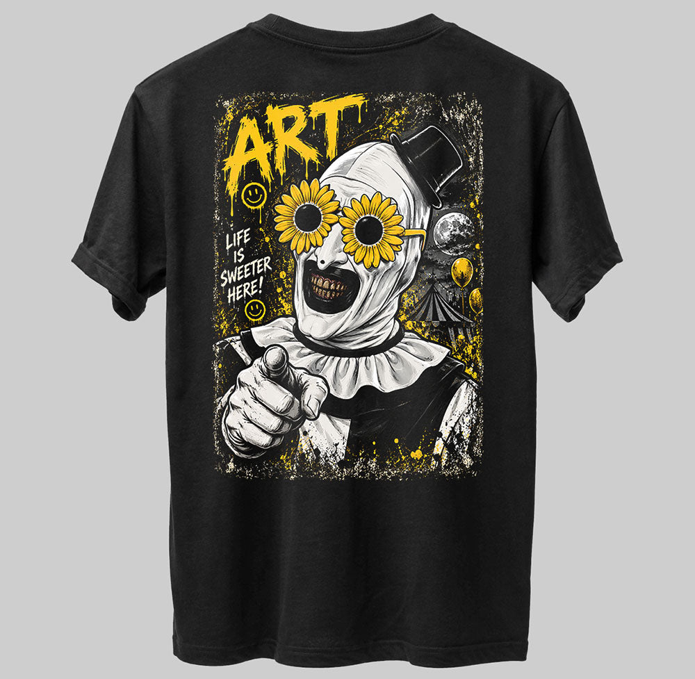 Art The Clown The Terrifier Halloween Horror Graphic Black Unisex T-Shirt