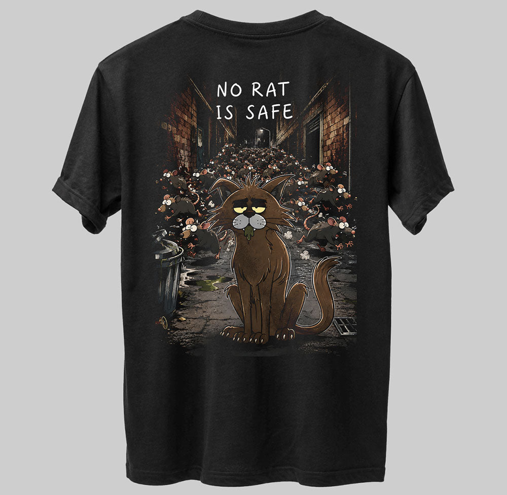 Alley Cats Puke Ricky Gervais Funny Cartoon Graphic Black Unisex T-Shirt