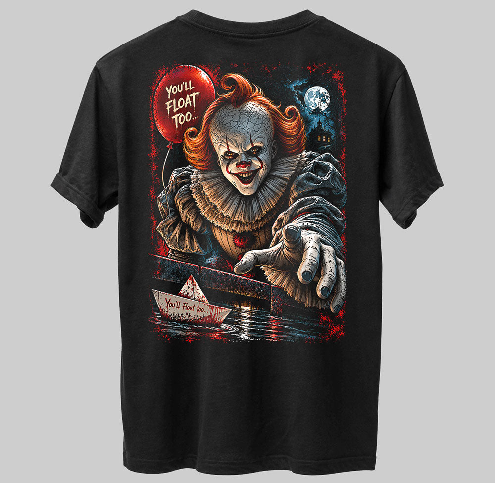 Pennywise The Clown Bill Skarsgård Halloween Horror Graphic Black Unisex T-Shirt