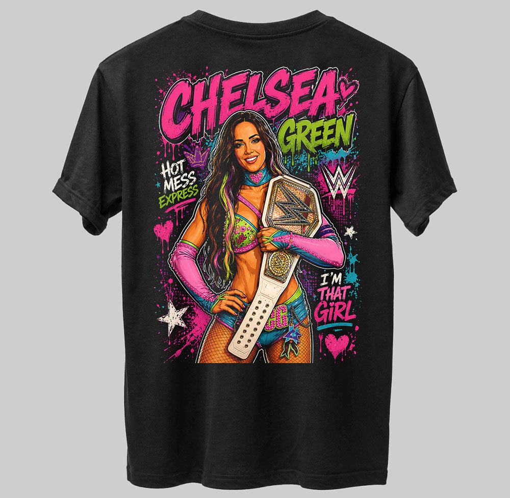 Chelsea Green Hot Mess WWE Wrestling Black Unisex T-Shirt