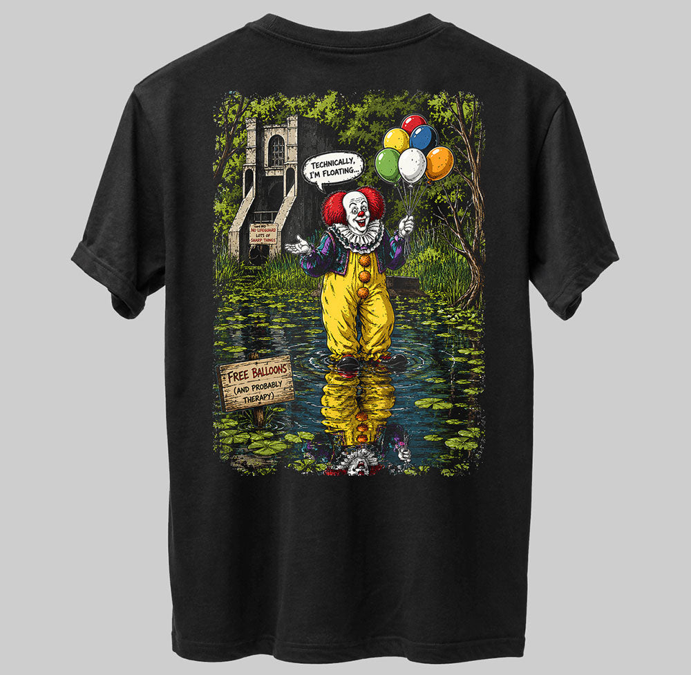 Pennywise The Clown Tim Curry Halloween Horror Graphic Black Unisex T-Shirt