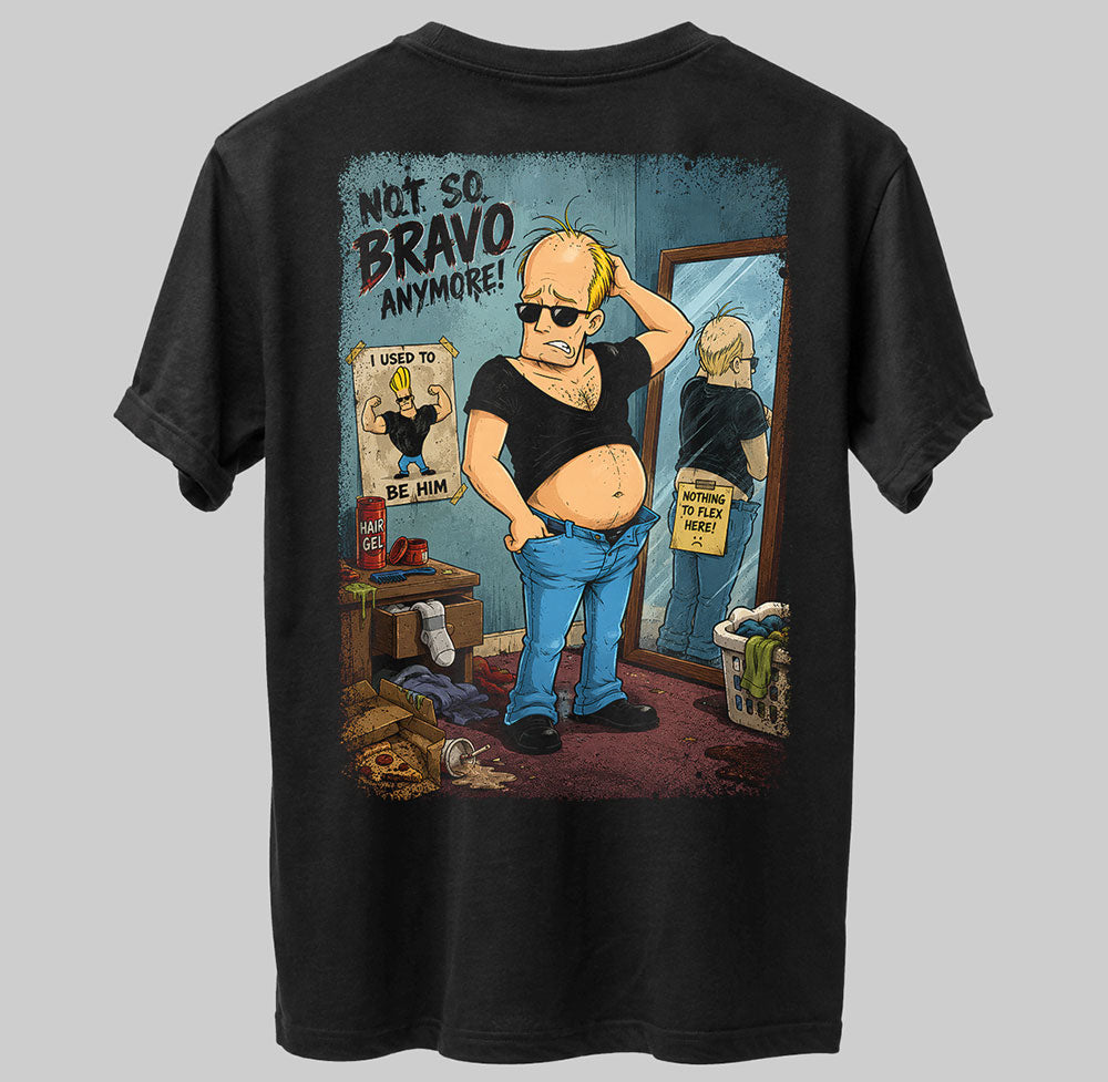 Jonny Bravo Not So Bravo Funny Graphic Black Unisex T-Shirt