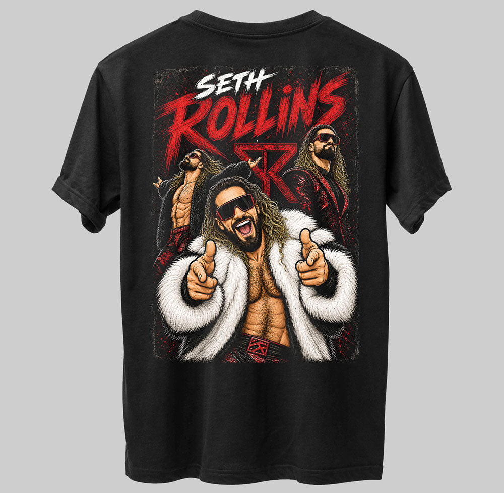 Seth Rollins Burn It Down! WWE Wrestling Black Unisex T-Shirt