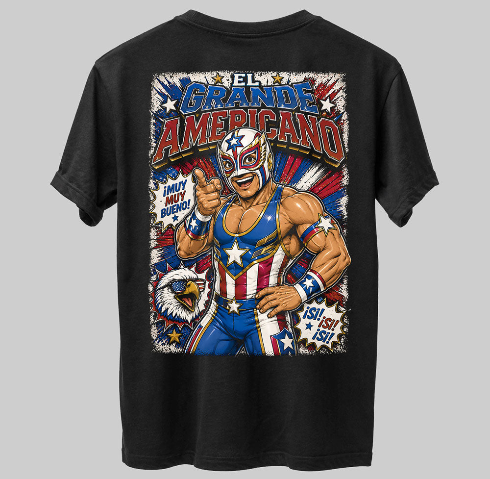 El Grande Americano WWE Wrestling Black Unisex T-Shirt