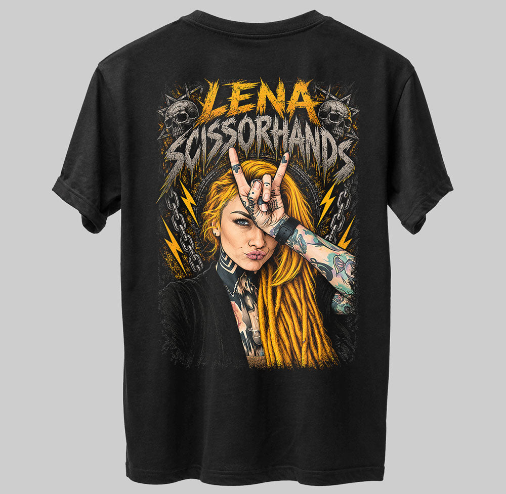 Lena Scissorhands Infected Rain Heavy Metal Band Music Graphic Black Unisex T-Shirt