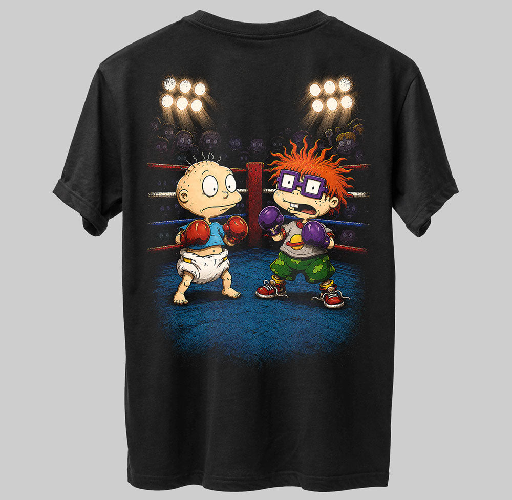 Rugrats Tommy vs Chucky Nickelodeon 90s Cartoon Graphic Black Unisex T-Shirt