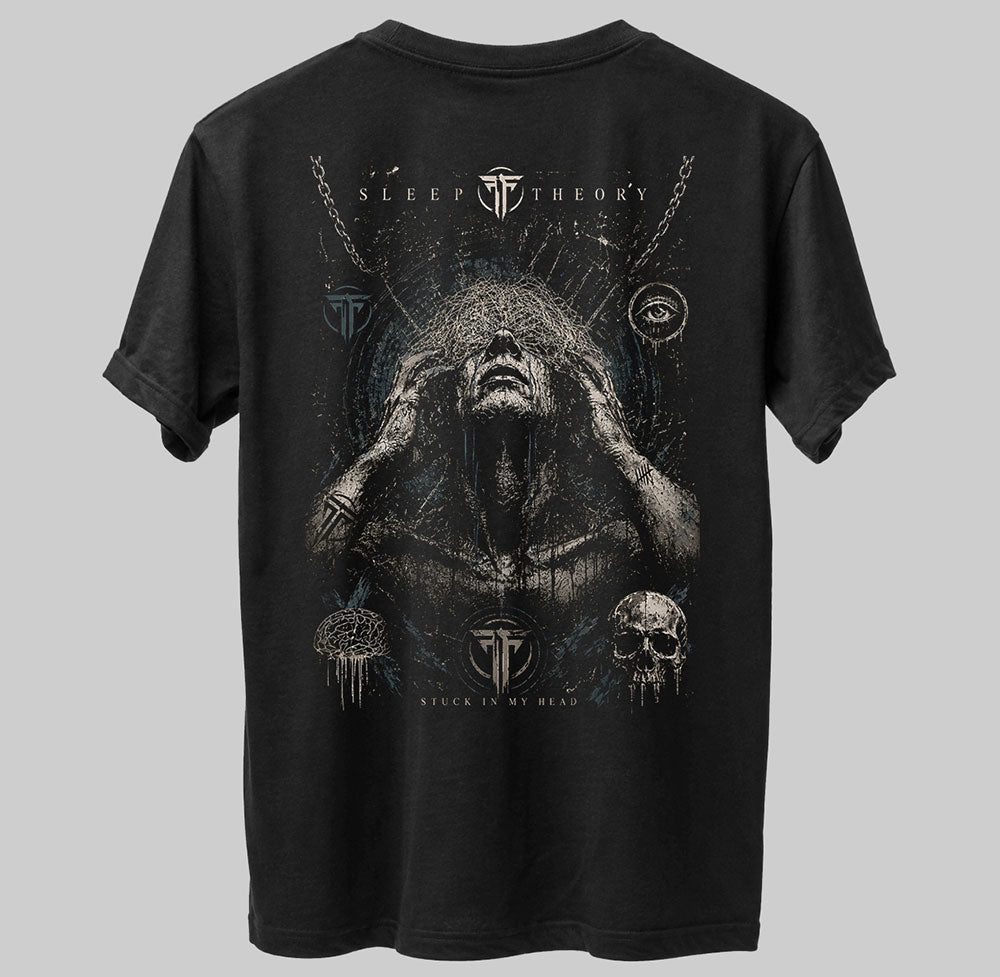 Sleep Theory Stuck In My Head Heavy Metal Band Music Graphic Black Unisex T-Shirt