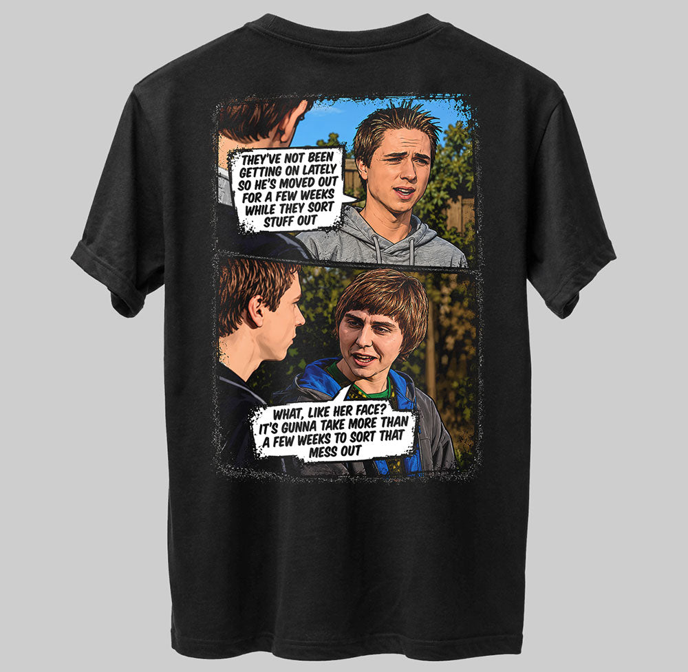 The Inbetweeners Comic Funny Graphic Black Unisex T-Shirt