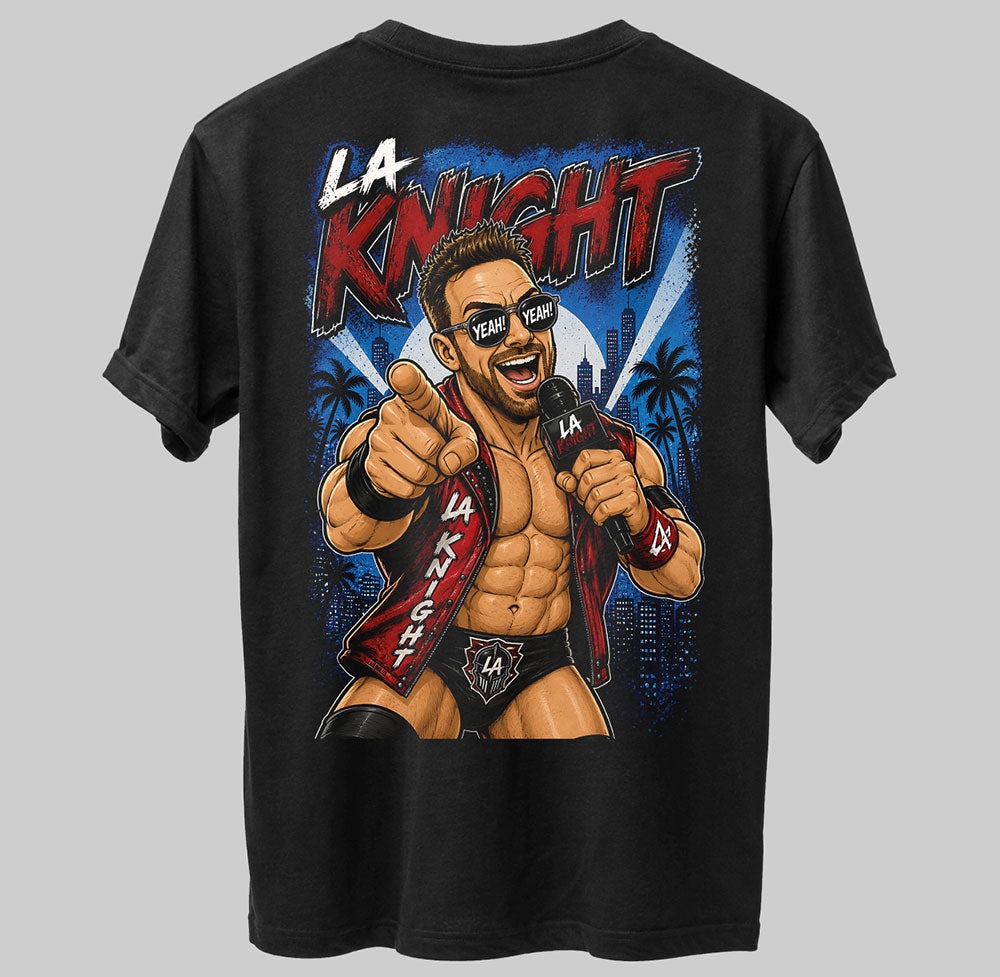 LA Knight Yeah! WWE Wrestling Black Unisex T-Shirt
