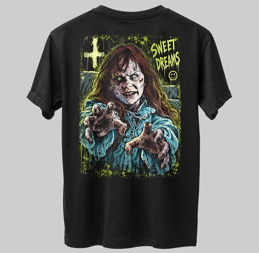 The Exorcist Linda Blair Halloween Horror Graphic Black Unisex T-Shirt