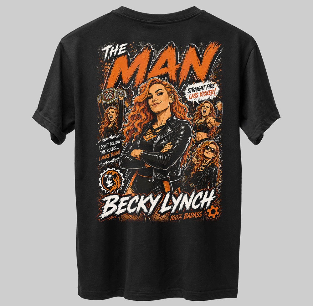 Becky Lynch The Man WWE Wrestling Black Unisex T-Shirt