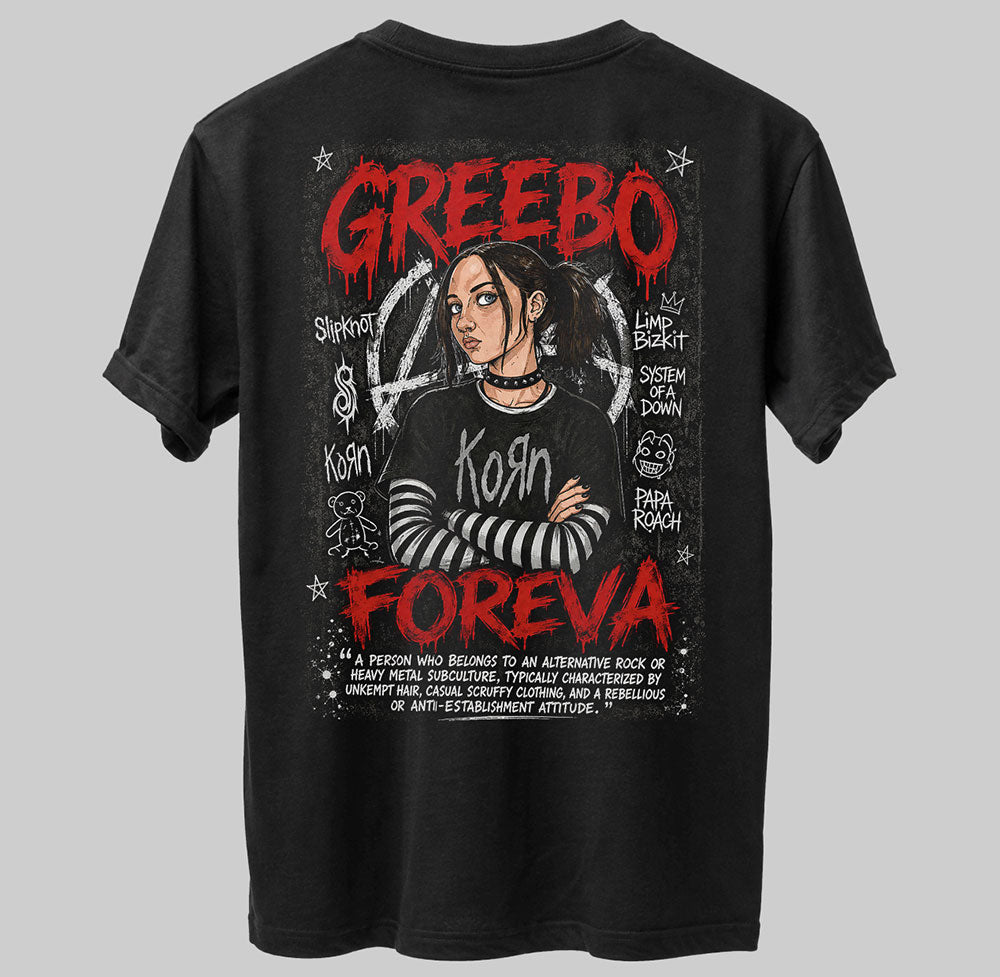 Greebo Heavy Metal Band Music Graphic Black Unisex T-Shirt