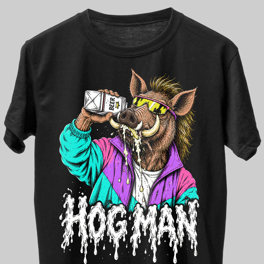 Bilmuri HOG MAN Heavy Metal Band Music Graphic Black Unisex T-Shirt
